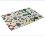 Handtufted Moroccan Triangle Wool Area Rug 5 X 7 - J10-IN-212-5X7