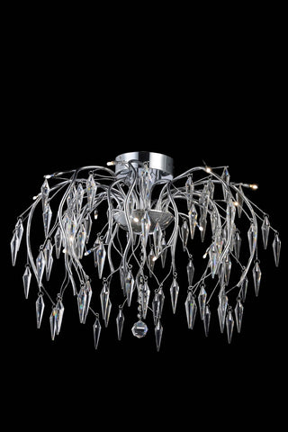 C121-5008F28C/EC - Regency Lighting: Amour 16 light Chrome Flush Mount Clear Elegant Cut Crystal