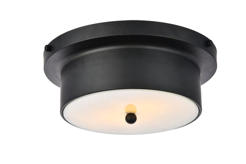 ZC121-LD6021 - Living District: Hamlin 2 light 12 inch flat black flush mount