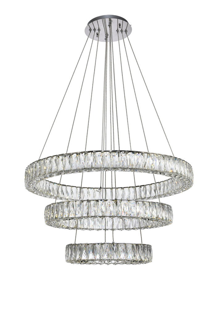 ZC121-3503G3LC - Regency Lighting: Monroe Integrated LED chip light Chrome Chandelier Clear Royal Cut Crystal