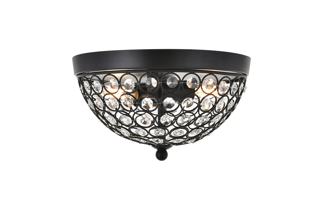 ZC121-LD5012F10MB - Living District: Taye 2 light Matte Black Flush Mount