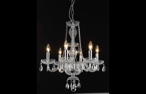 C121-7836D20C/RC - Regency Lighting: Princeton 6 light Chrome Chandelier Clear Royal Cut Crystal