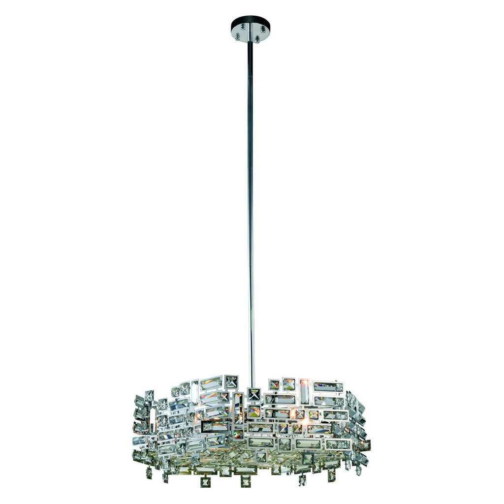 C121-2101D24C/RC - Regency Lighting: Picasso 6 light Chrome Pendant Clear Royal Cut Crystal