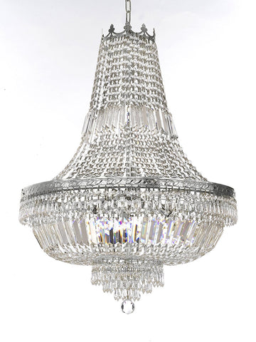 French Empire Crystal Chandelier Lighting- Great for the Dining Room, Foyer, Entry Way, Living Room H30" X W24" - F93-B8/CS/870/9