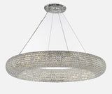 Crystal Halo Chandelier Modern / Contemporary Lighting Floating Orb Chandelier 52" Wide - Good for Dining Room, Foyer, Entryway, Family Room and More! - CJD-4156/20