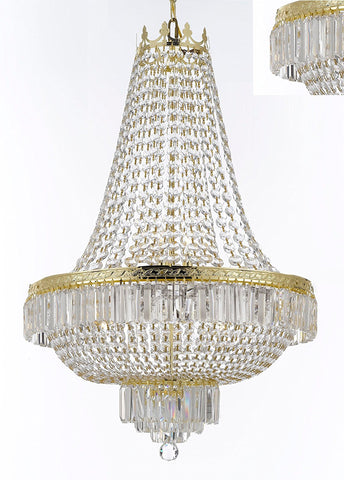 French Empire Crystal Chandelier Lighting -Great for the Dining Room, Foyer, Entry Way, Living Room! H50" X W30" - F93-B102/CG/870/14LARGE