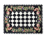 Rooster Checkered Wool Rug Handtufted Area Rug 8 x 10 - J10-IN-207-8X10