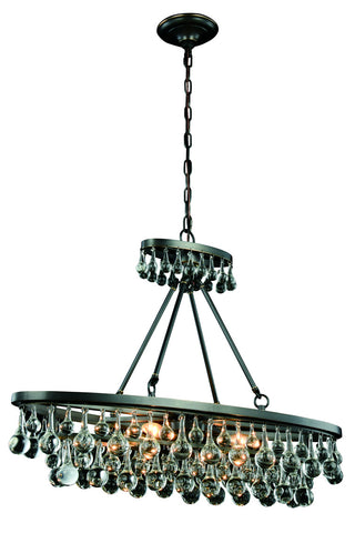 ZC121-1509D34BZ - Urban Classic: Bettina 4 light Bronze Pendant Clear Royal Cut Crystal