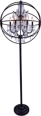 C121-1130FL24DB/RC By Elegant Lighting - Geneva Collection Dark Bronze Finish 6 Lights Floor Lamp