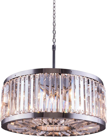 C121-1203D28PN/RC By Elegant Lighting - Chelsea Collection Polished nickel Finish 8 Lights Pendant lamp