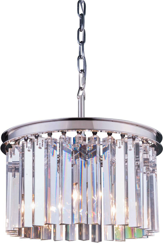C121-1208D16PN/RC By Elegant Lighting - Sydney Collection Polished nickel Finish 3 Lights Pendant lamp