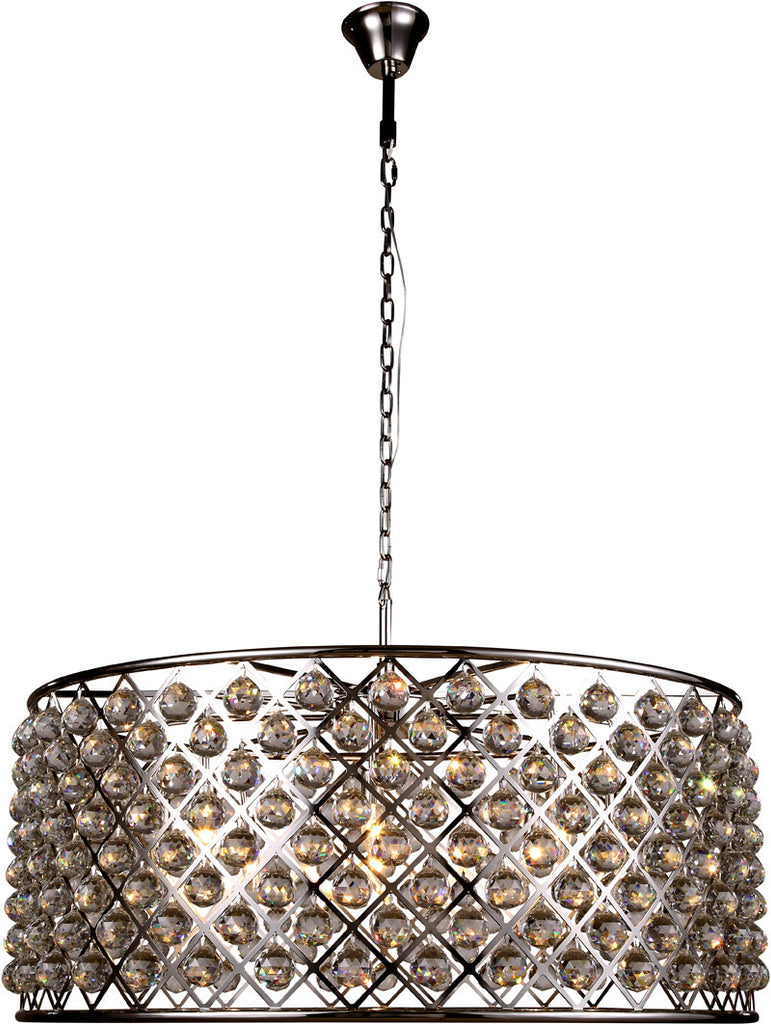 C121-1214G43PN/RC By Elegant Lighting - Madison Collection Polished Nickel Finish 10 Lights Pendant Lamp