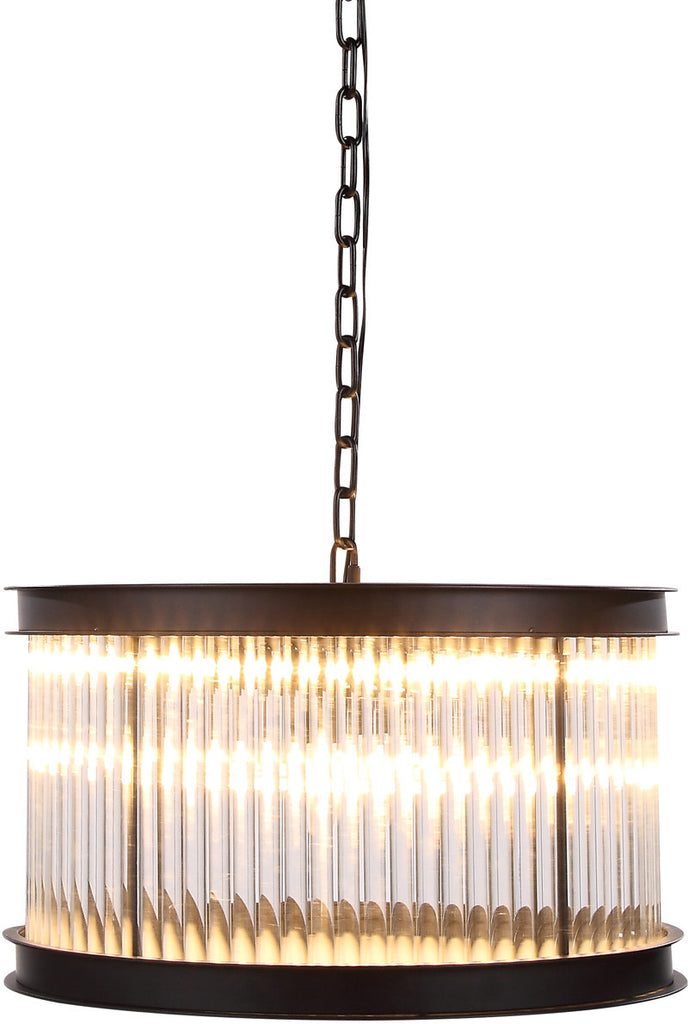 C121-1217D20MB By Elegant Lighting - Royale Collection Mocha Brown Finish 6 Lights Pendant Lamp