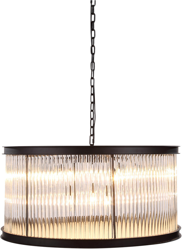 C121-1217D32MB By Elegant Lighting - Royale Collection Mocha Brown Finish 9 Lights Pendant Lamp