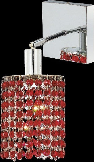 C121-1281W-S-E-BO/RC By Elegant Lighting Mini Collection 1 Lights Wall Sconce Chrome Finish