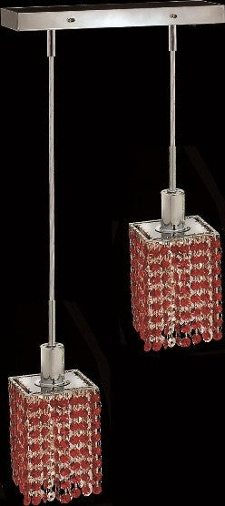 C121-1282D-O-S-BO/RC By Elegant Lighting Mini Collection 2 Lights Pendant Chrome Finish