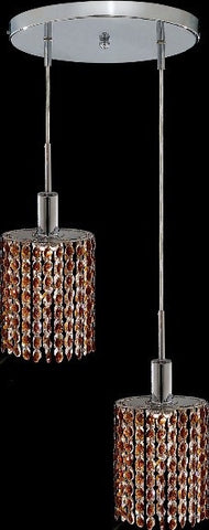 C121-1282D-R-E-TO/RC By Elegant Lighting Mini Collection 2 Lights Pendant Chrome Finish