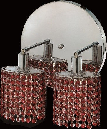 C121-1282W-R-E-BO/RC By Elegant Lighting Mini Collection 2 Lights Wall Sconce Chrome Finish