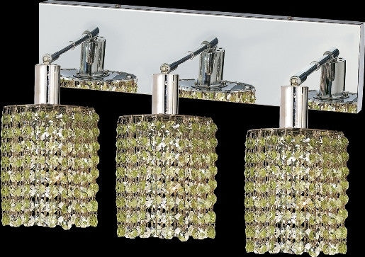 C121-1283W-O-R-LP/RC By Elegant Lighting Mini Collection 3 Lights Wall Sconce Chrome Finish