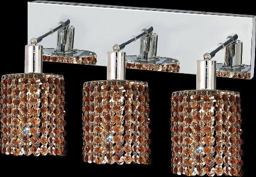 C121-1283W-O-R-TO/RC By Elegant Lighting Mini Collection 3 Lights Wall Sconce Chrome Finish