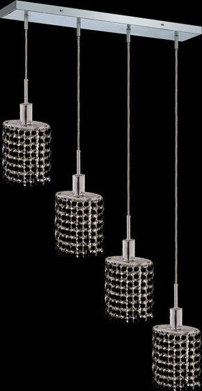 C121-1284D-O-E-JT/RC By Elegant Lighting Mini Collection 4 Lights Pendant Chrome Finish