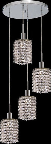 ZC121-1284D-R-R-CL/EC By Regency Lighting Mini Collection 4 Lights Pendant Chrome Finish