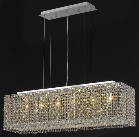 ZC121-1291D38C-CL/EC By Regency Lighting Moda Collection 6 Light Chandeliers Chrome Finish