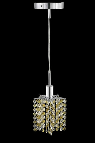 C121-1381D-R-P-BO/RC By Elegant Lighting Mini Collection 1 Light Pendants Chrome Finish