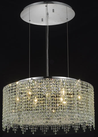 C121-1393D26C-JT/RC By Elegant Lighting Moda Collection 9 Light Chandeliers Chrome Finish