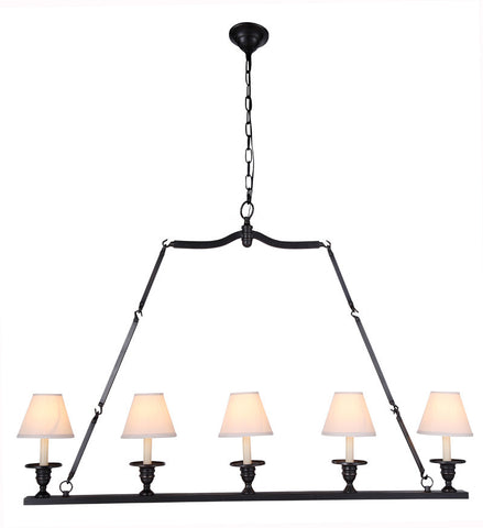 C121-1404G48BZ By Elegant Lighting - Cambria Collection Bronze Finish 5 Lights Pendant lamp