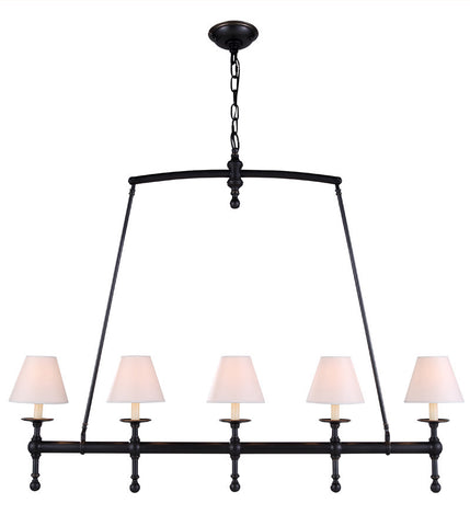 C121-1407G45BZ By Elegant Lighting - Liberty Collection Bronze Finish 5 Lights Pendant lamp