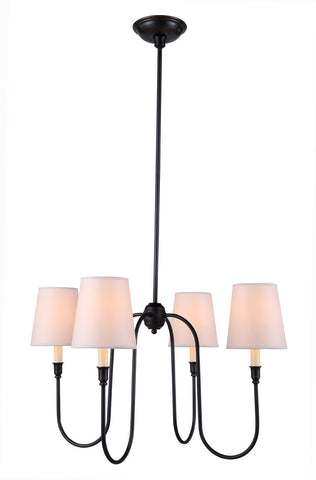 C121-1411D26BZ By Elegant Lighting - Lancaster Collection Bronze Finish 4 Lights Pendant lamp