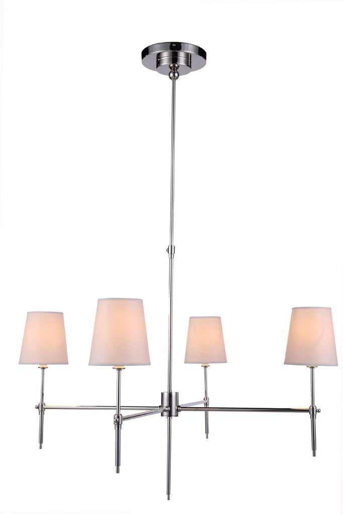 C121-1412G36PN By Elegant Lighting - Baldwin Collection Polished Nickel Finish 4 Lights Pendant lamp