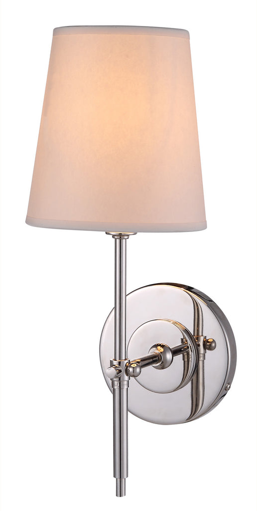 C121-1412W6PN By Elegant Lighting - Baldwin Collection Polished Nickel Finish 1 Light Wall Sconce