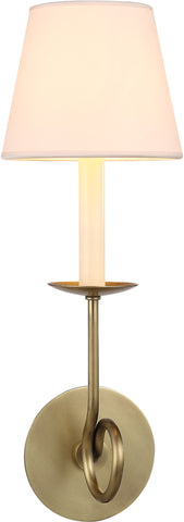 C121-1437W5BB By Elegant Lighting - Argyle Collection Burnished Brass Finish 1 Light Wall Sconce