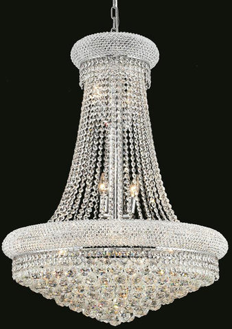 ZC121-V1800D28C/EC By Elegant Lighting - Primo Collection Chrome Finish 14 Lights Dining Room