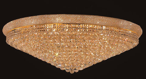 ZC121-V1800F48G/EC By Elegant Lighting - Primo Collection Gold Finish 33 Lights Flush Mount