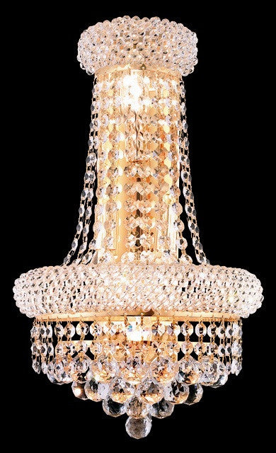 ZC121-V1800W12SG/EC By Elegant Lighting Primo Collection 4 Lights Wall Sconce Gold Finish