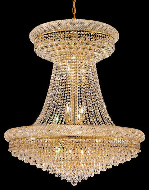 C121-1802G36SG/EC By Elegant Lighting Primo Collection 28 Lights Chandelier Gold Finish