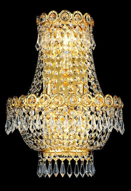 ZC121-V1900W12SG/EC By Elegant Lighting Century Collection 3 Light Chandeliers Gold Finish