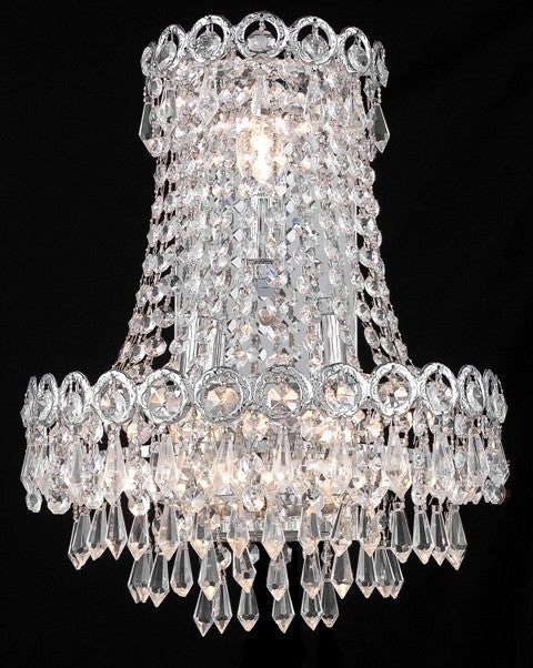 ZC121-V1902W12SC/EC By Elegant Lighting Century Collection 3 Light Chandeliers Chrome Finish