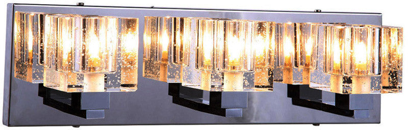 C121-2070W3C/RC By Elegant Lighting - Reflection Collection Chrome Finish 3 Lights Wall Sconce