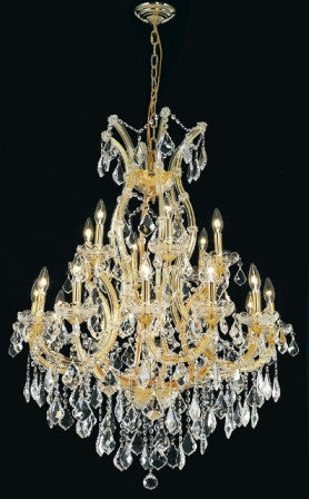 C121-2800D32G By Regency Lighting-Maria Theresa Collection Gold Finish 19 Lights Chandelier