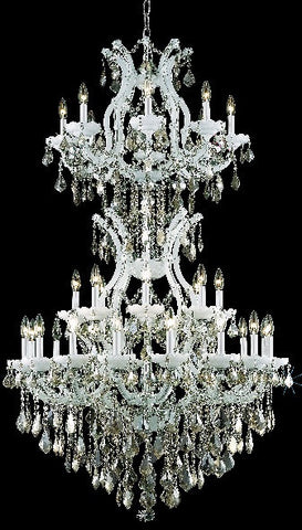 C121-2800D36SWH-GT/RC By Elegant Lighting Maria Theresa Collection 34 Light Chandeliers White Finish