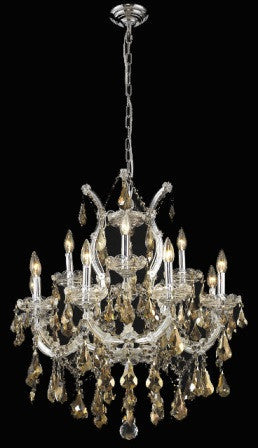 C121-2801D27C-GT By Regency Lighting-Maria Theresa Collection Chrome Finish 13 Lights Chandelier