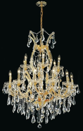 C121-2801D32G By Regency Lighting-Maria Theresa Collection Gold Finish 19 Lights Chandelier