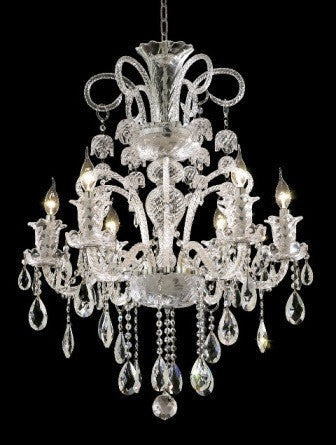 C121-7832D26C By Regency Lighting-Elizabeth Collection Chrome Finish 6 Lights Chandelier