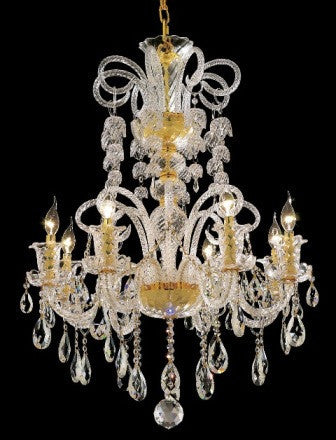 C121-7832D29G By Regency Lighting-Elizabeth Collection Gold Finish 8 Lights Chandelier