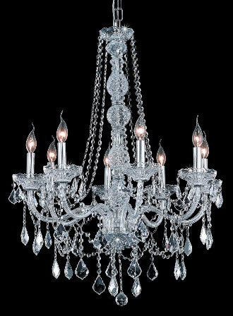 C121-7858D28C By Regency Lighting-Verona Collection Chrome Finish 8 Lights Chandelier