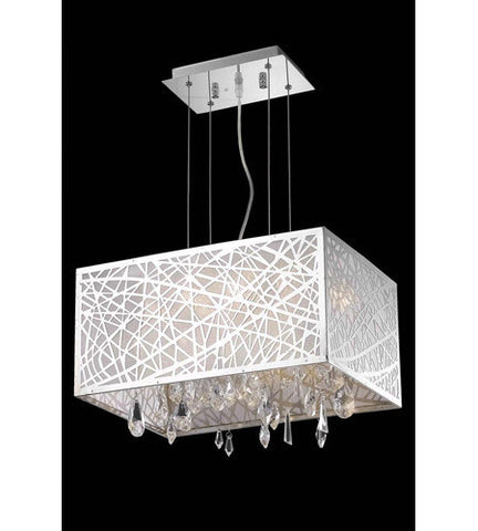 C121-7901D17C/RC By Elegant Lighting Mirage Collection 3 Light Pendant Chrome Finish